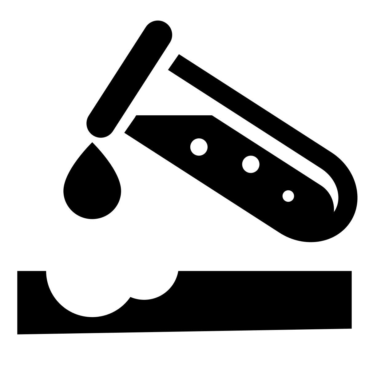 glyph neue style acide en surface icon