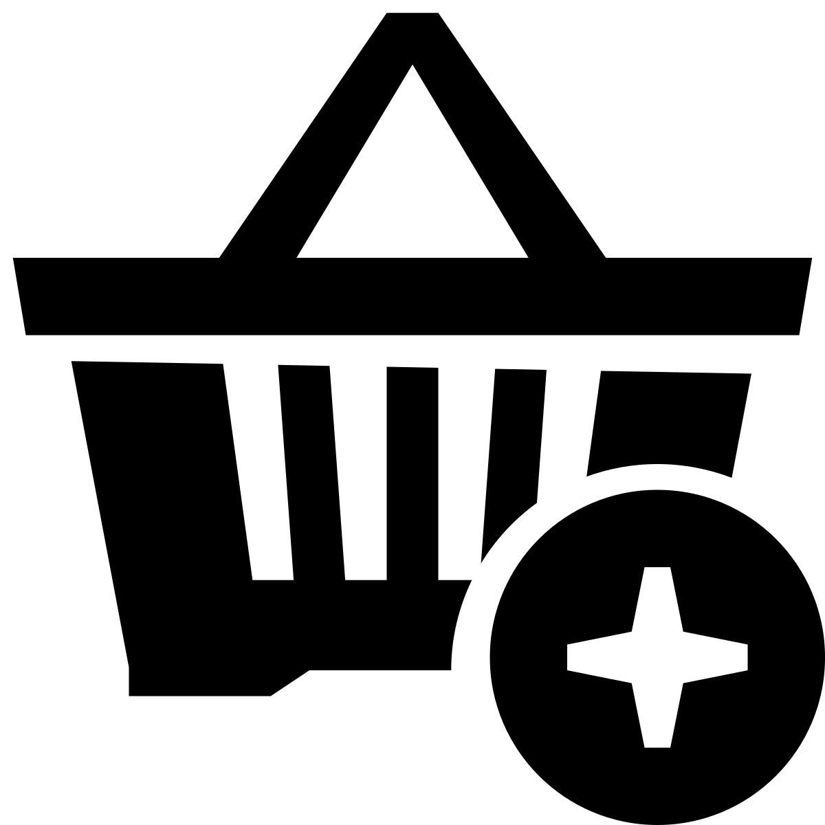 glyph neue style добавить корзину icon