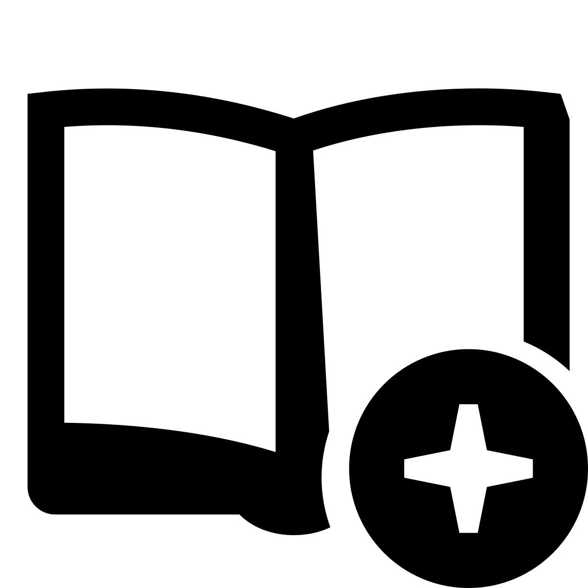 glyph neue style add book icon