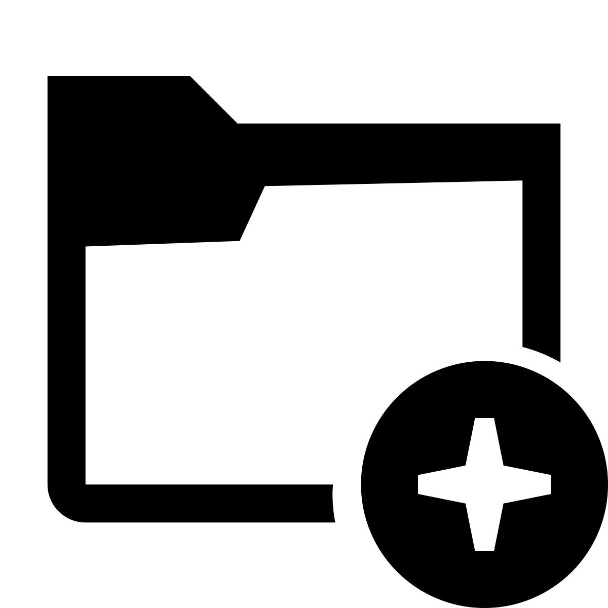 glyph neue style add folder icon