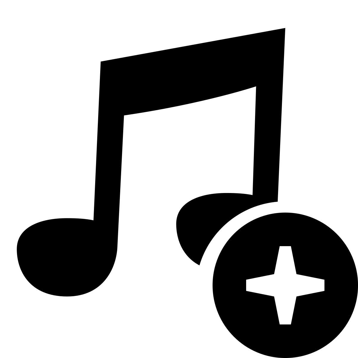 glyph neue style lied hinzufügen icon