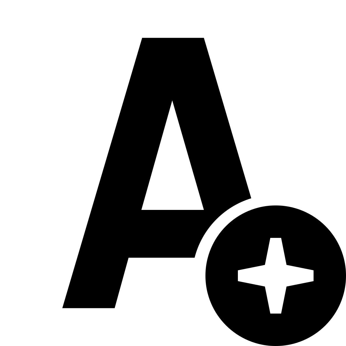 glyph neue style adicionar texto icon