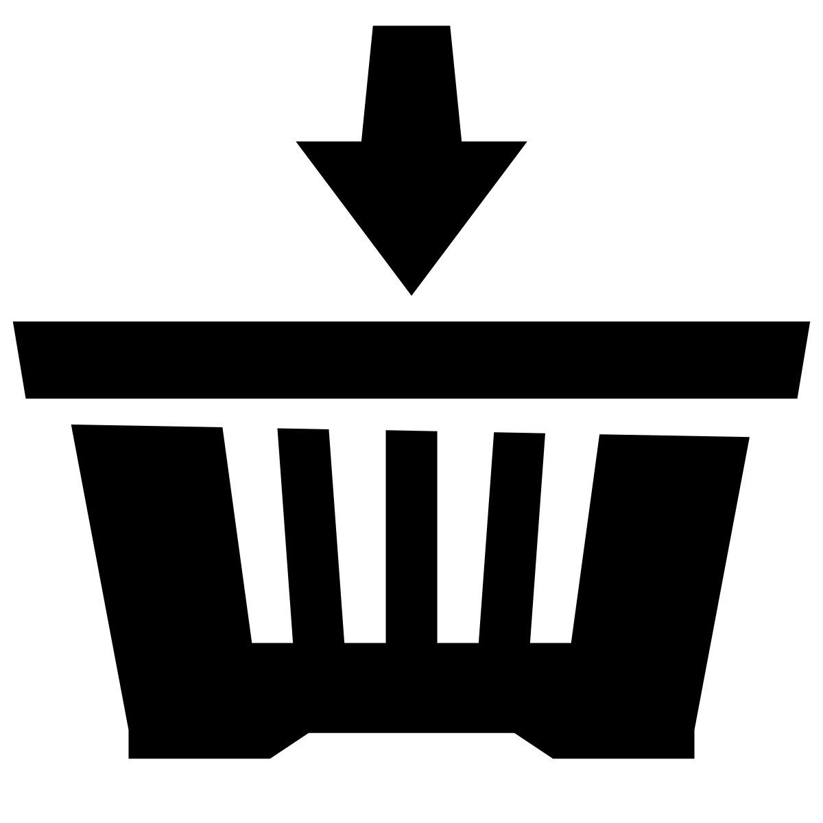 glyph neue style add to shopping basket icon
