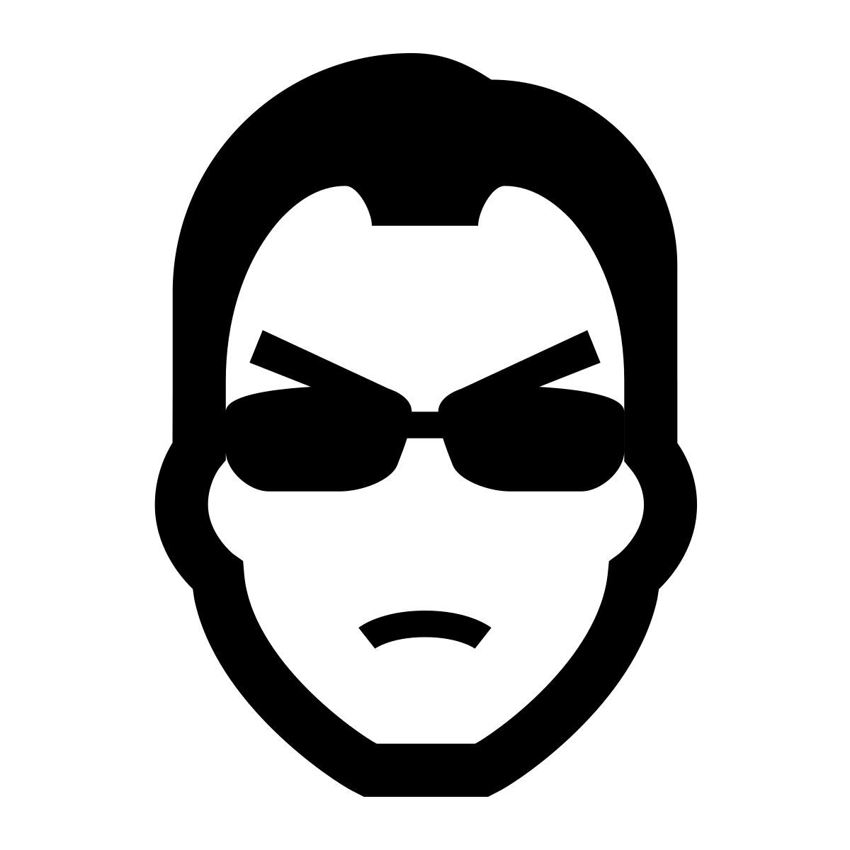 glyph neue style agent smith icon