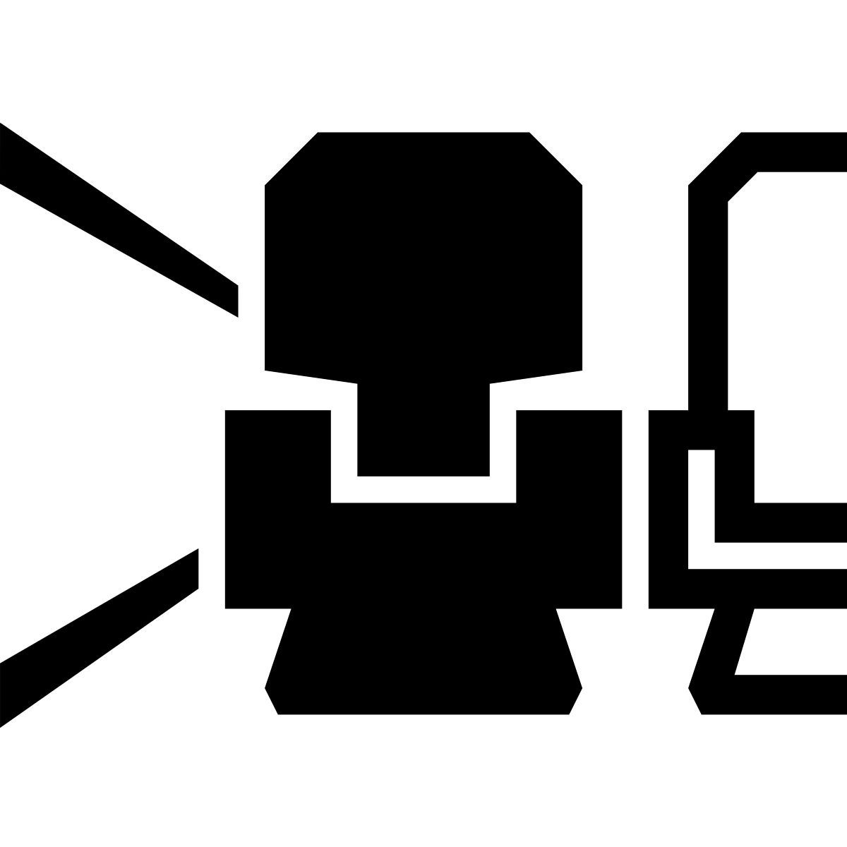 glyph neue style assento do corredor do avião icon