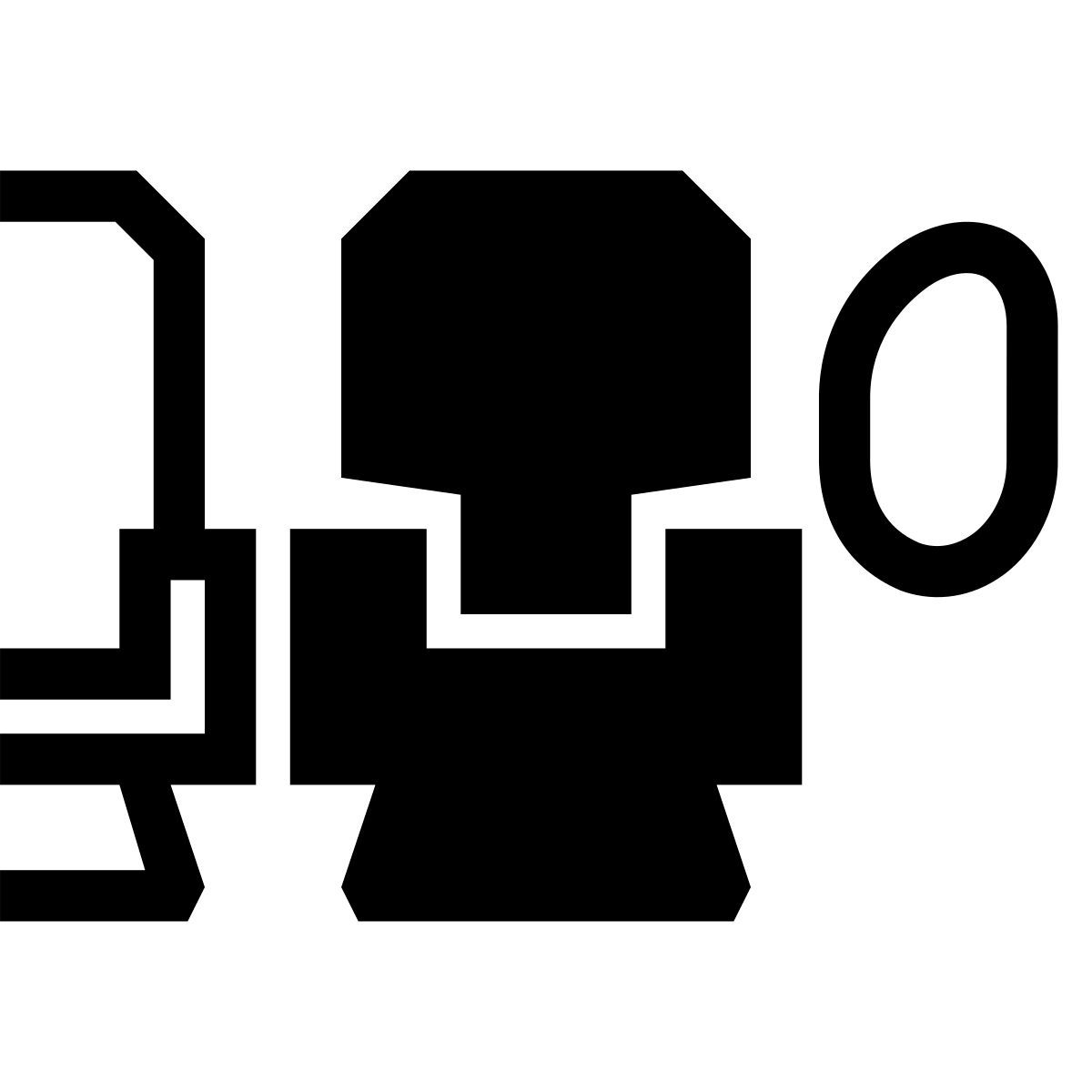 glyph neue style 항공기 좌석 창 icon