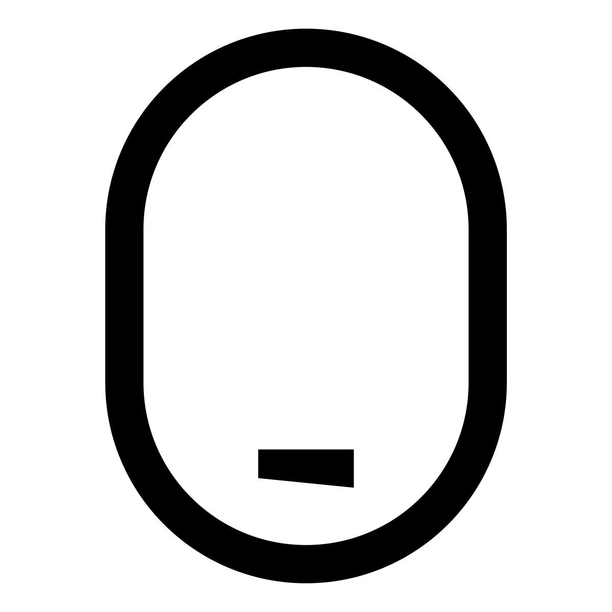 glyph neue style flugzeug fenster geschlossen icon