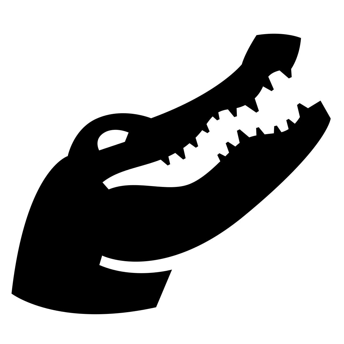 glyph neue style caimán icon