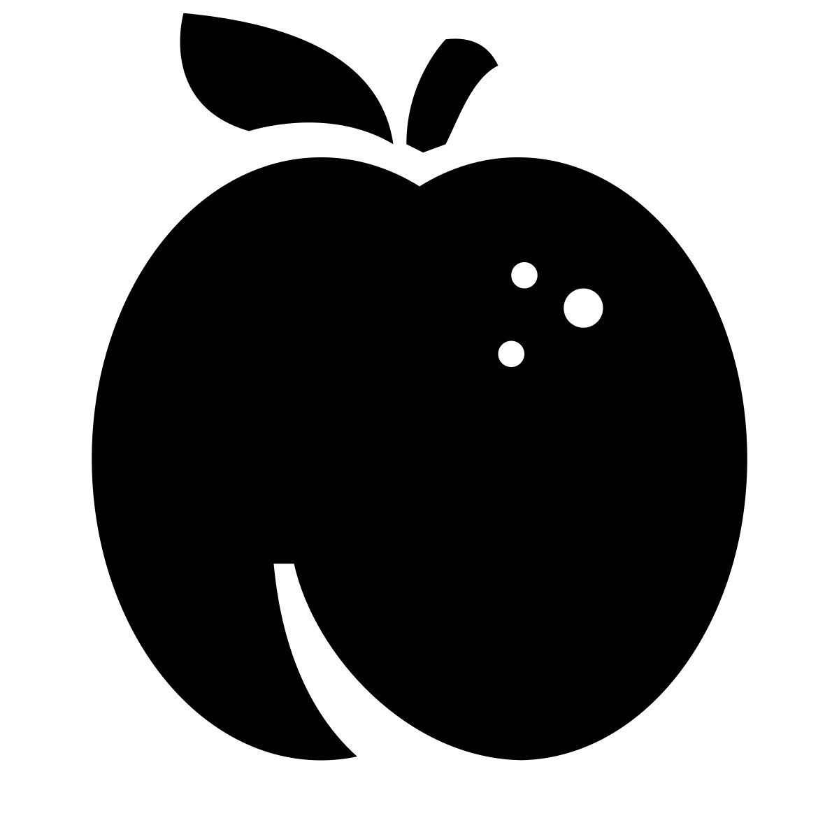 glyph neue style apricot icon