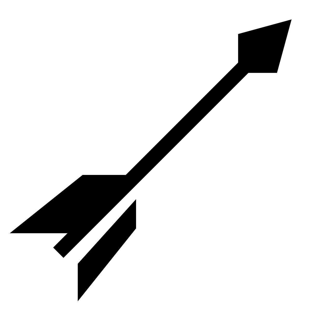 glyph neue style freccia di arcieri icon
