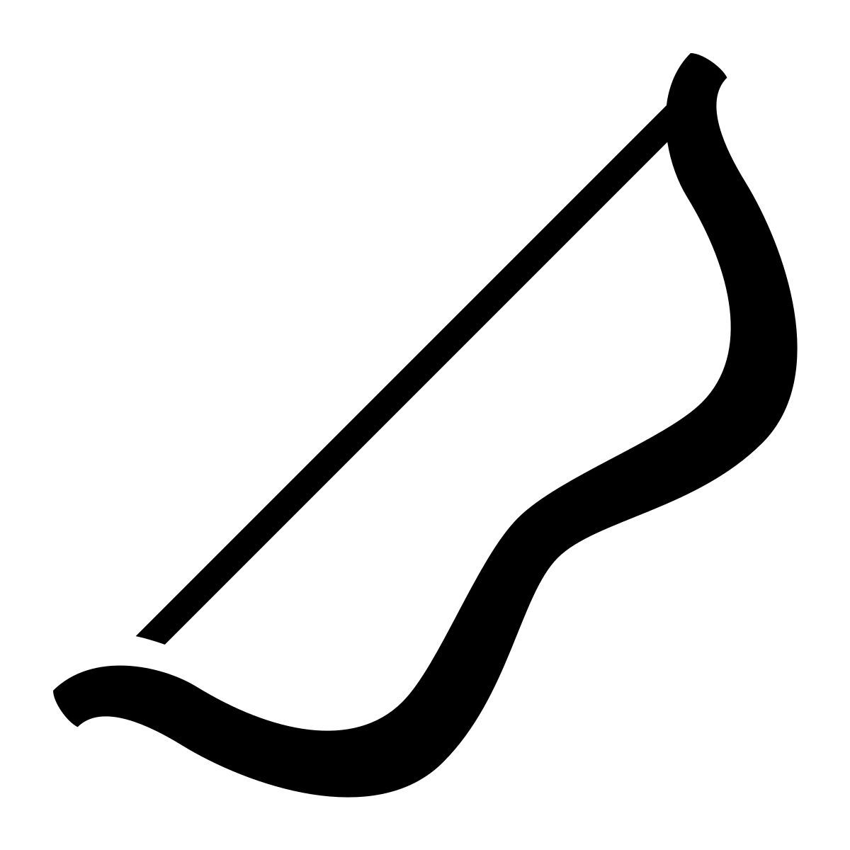 glyph neue style bogen des bogenschützen icon
