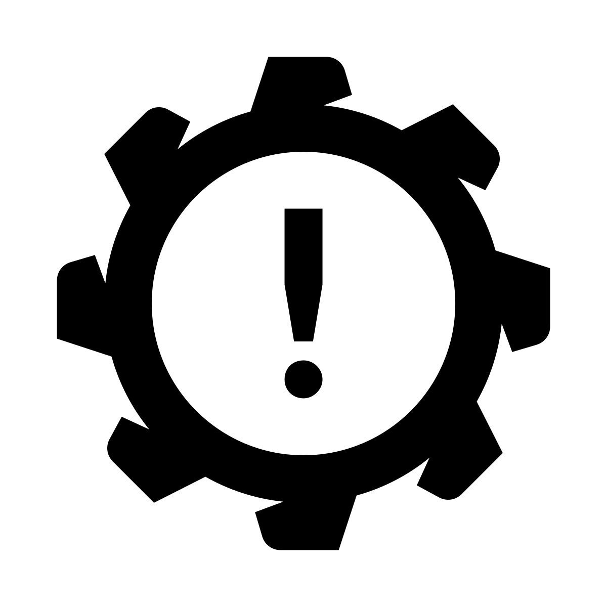 glyph neue style avertissement de boîte de vitesses automatique icon