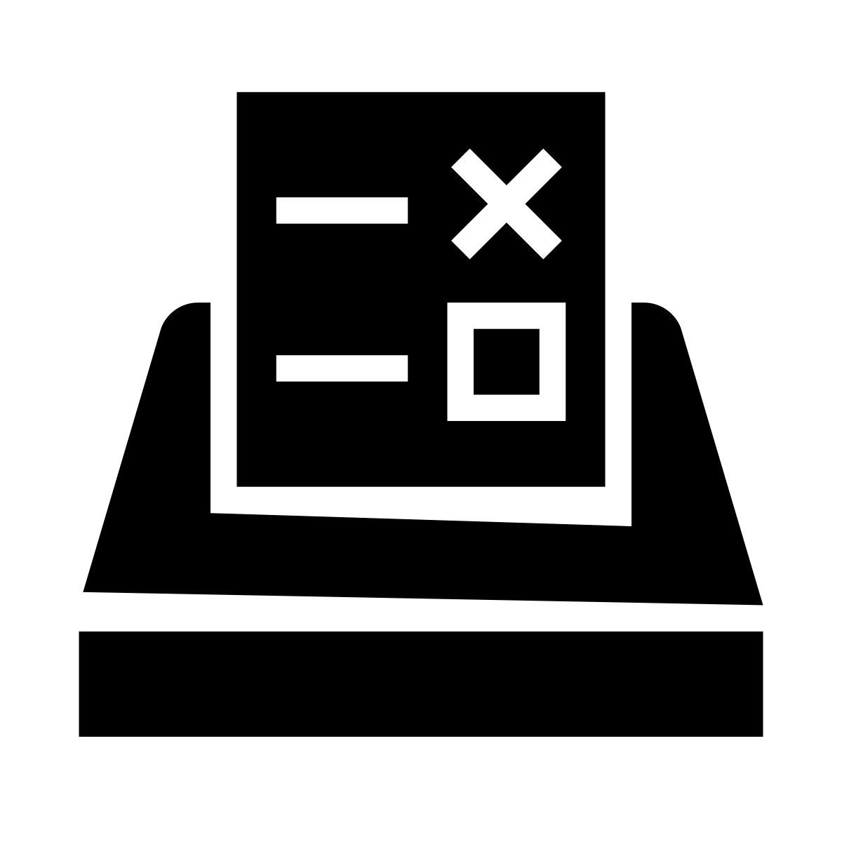 glyph neue style bulletin de vote icon