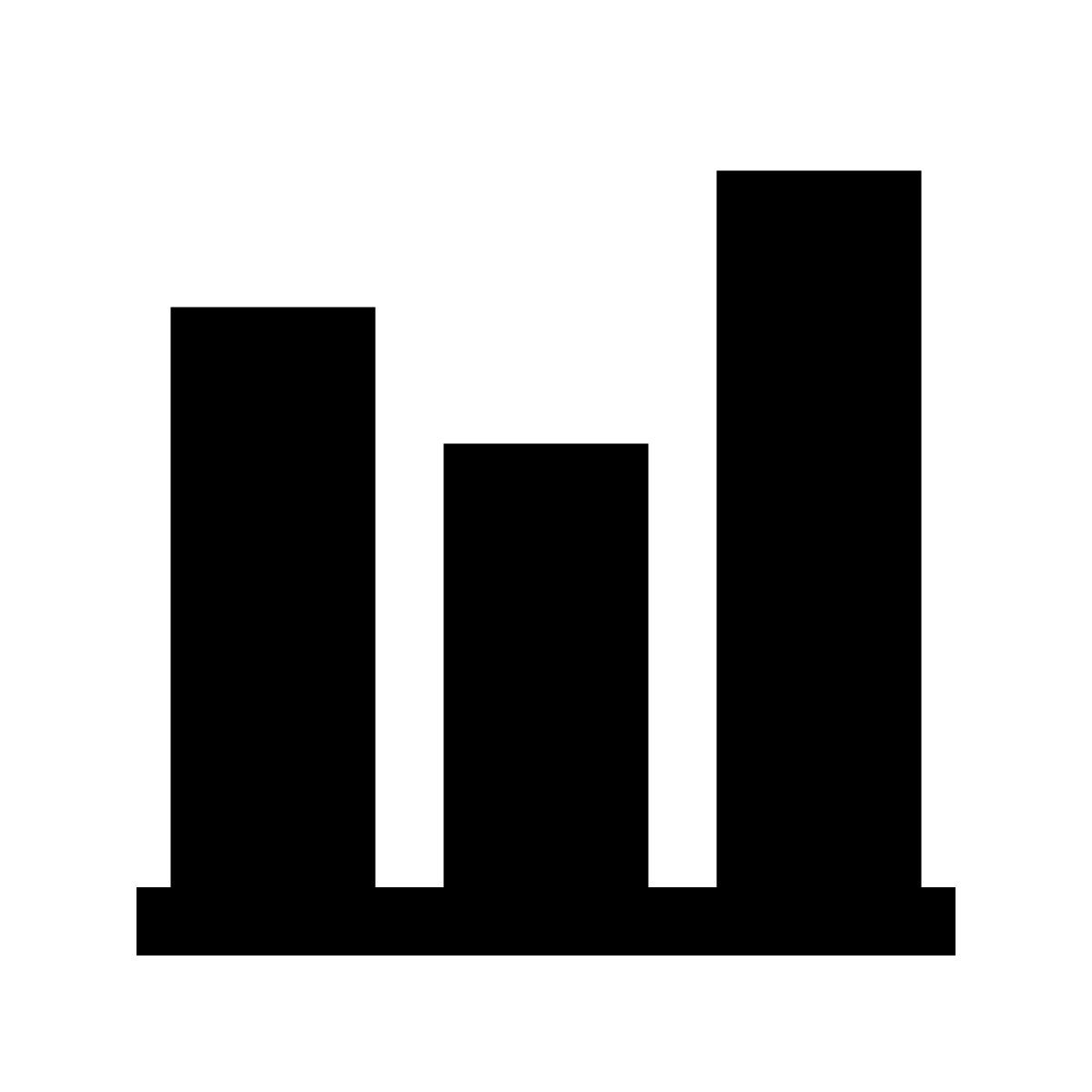 glyph neue style bar graph icon