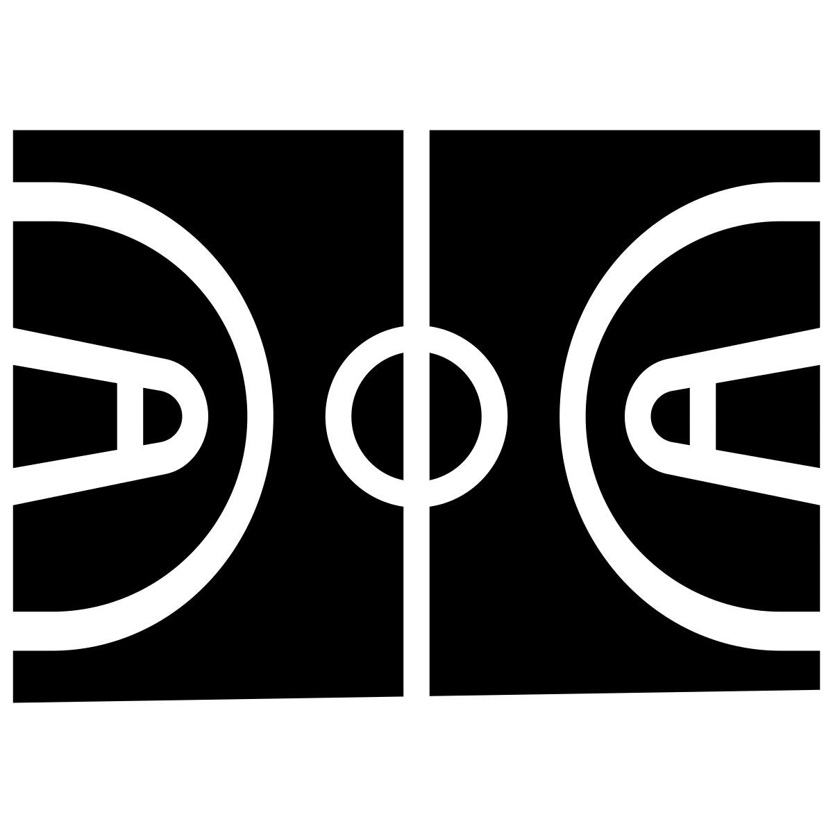 glyph neue style basketball court icon