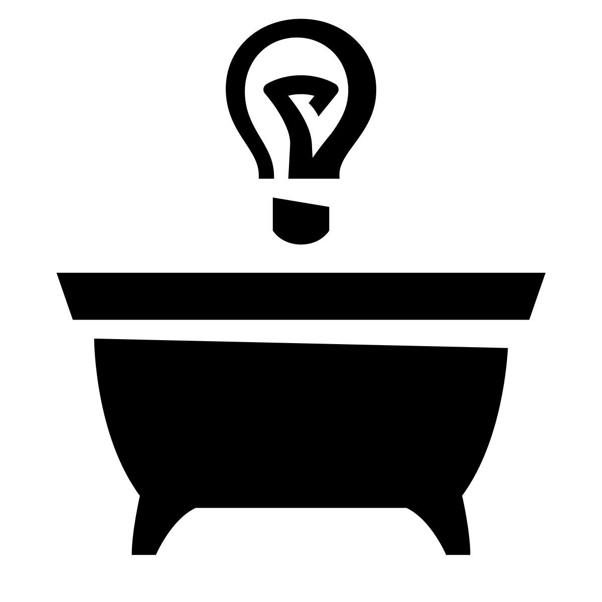 glyph neue style luz da banheira icon