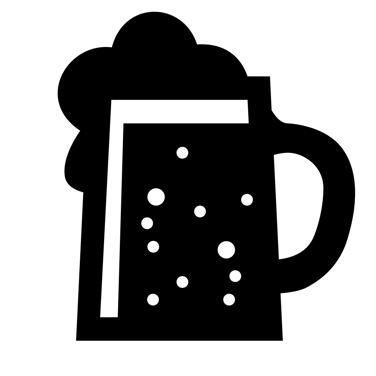glyph neue style beer mug icon
