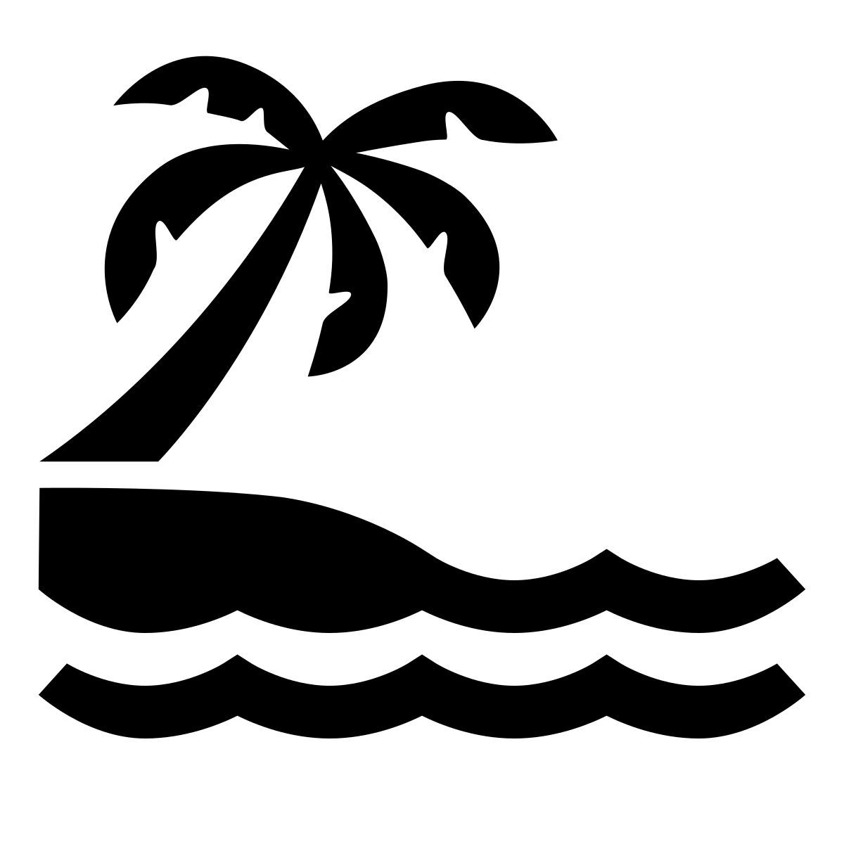 glyph neue style 바닷가 icon