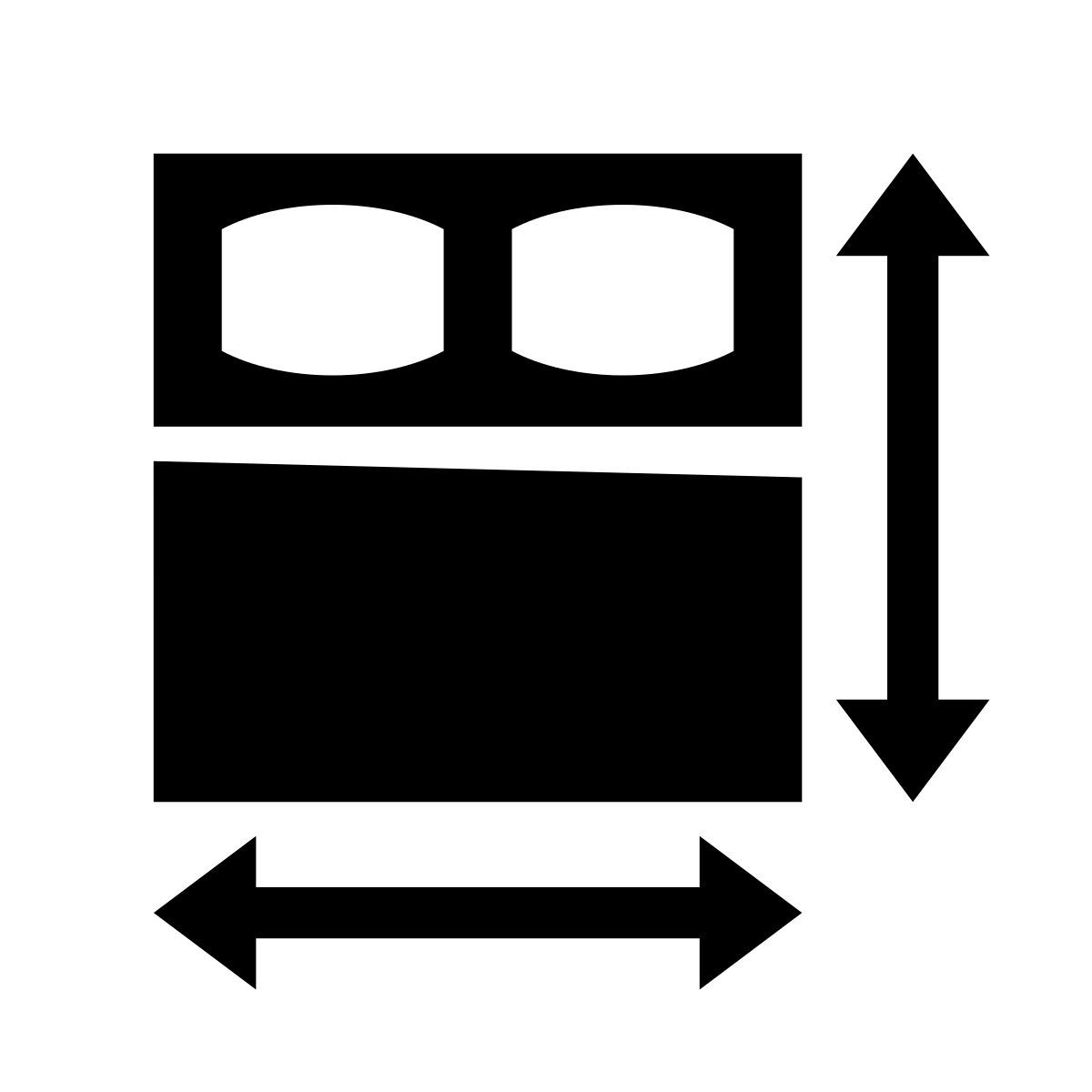 glyph neue style taille du lit icon