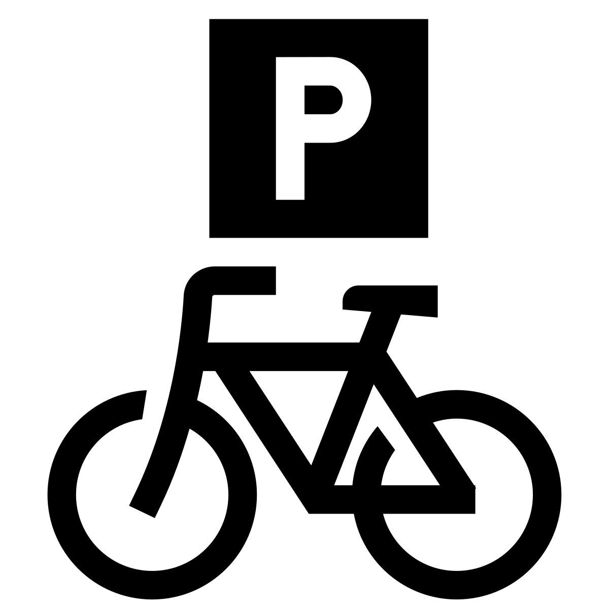 icona parcheggio bici glyph neue stile
