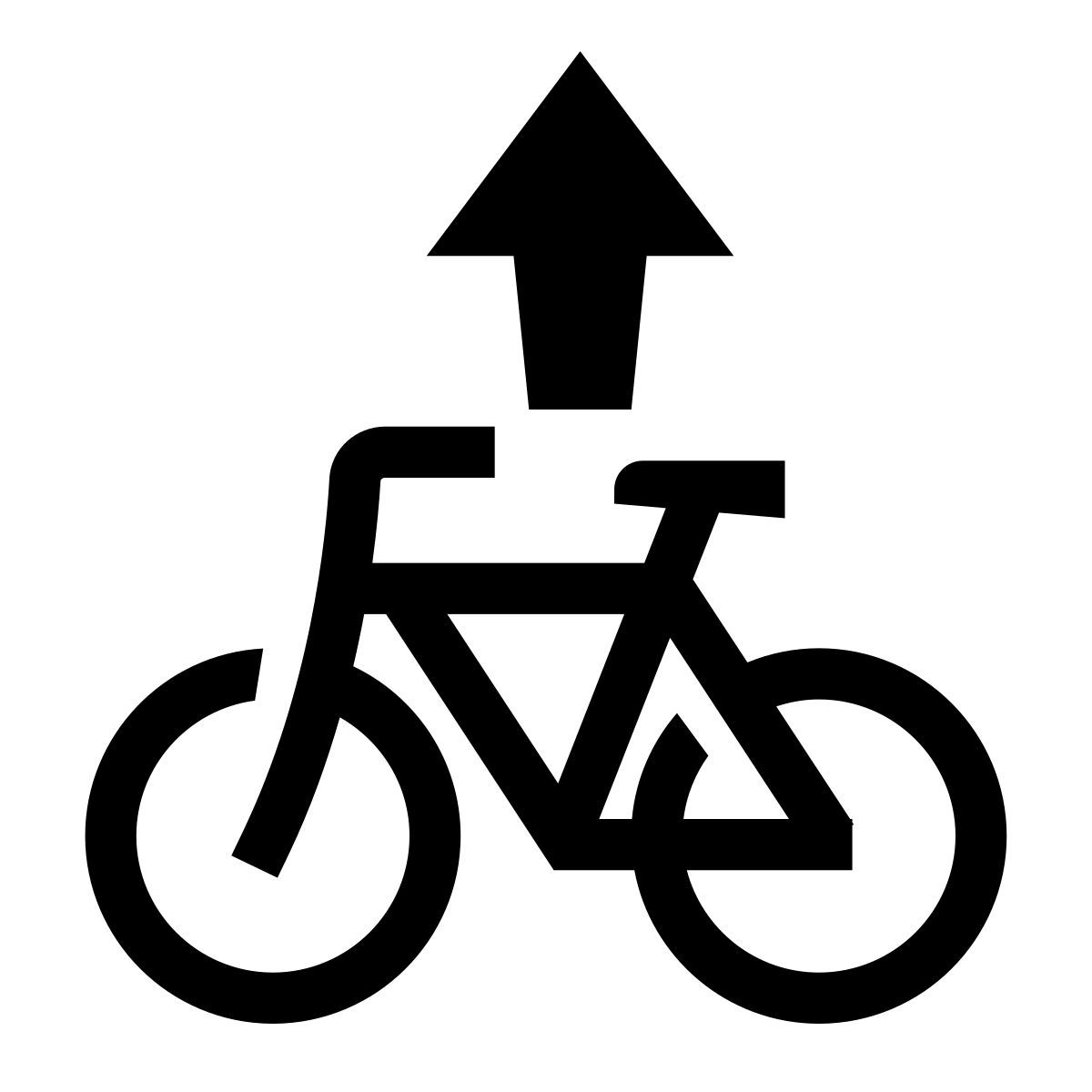 glyph neue style piste cyclable icon
