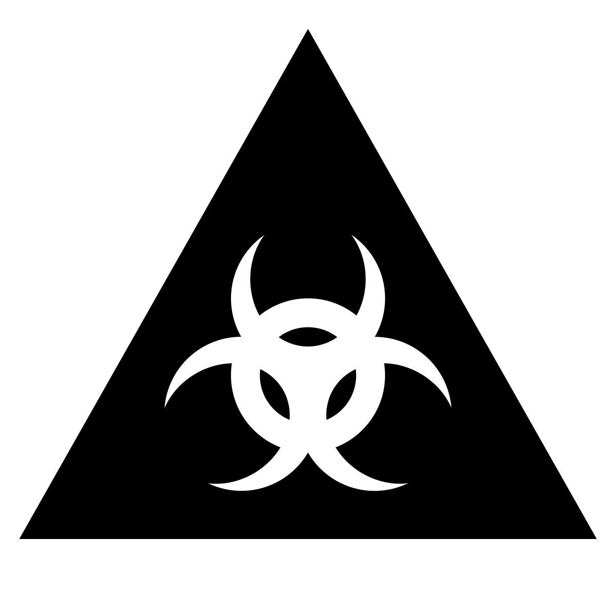 glyph neue style rischio biologico icon