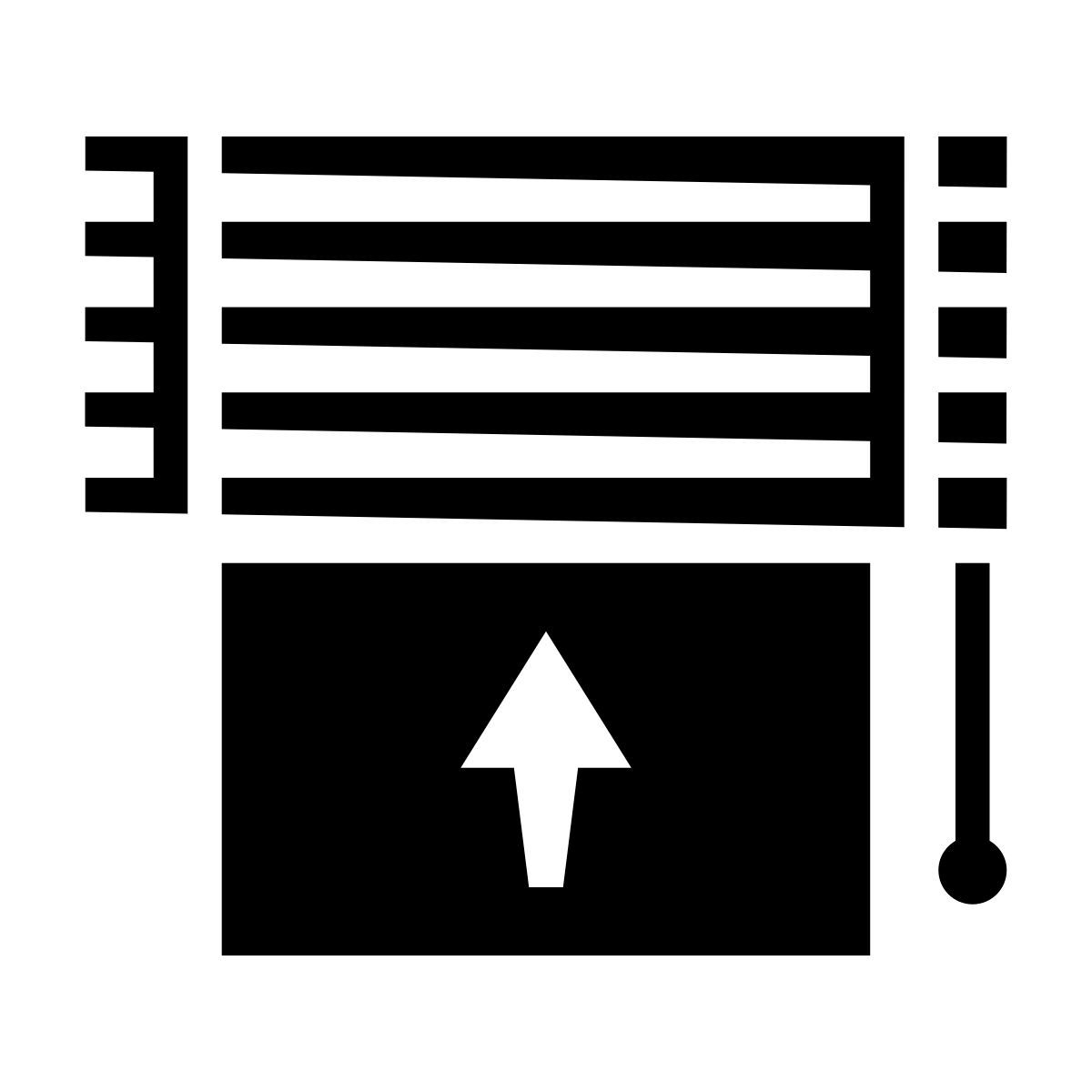 glyph neue style ouverture des volets icon