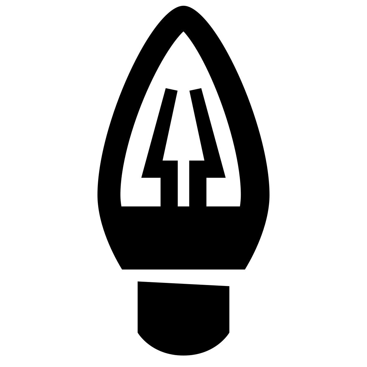 glyph neue style 블런트 전구 icon