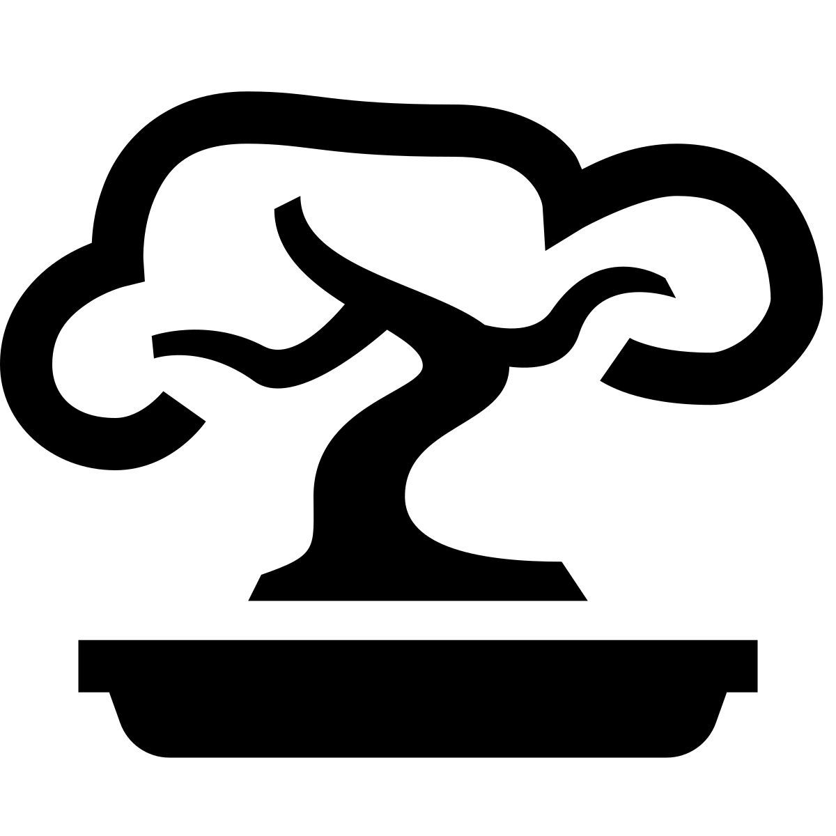 glyph neue style bonsai icon