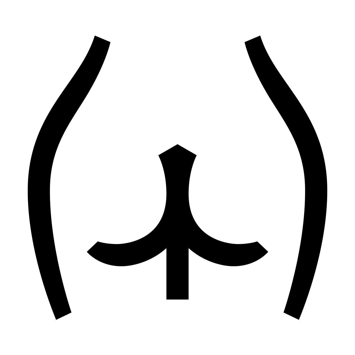 glyph neue style nalgas icon