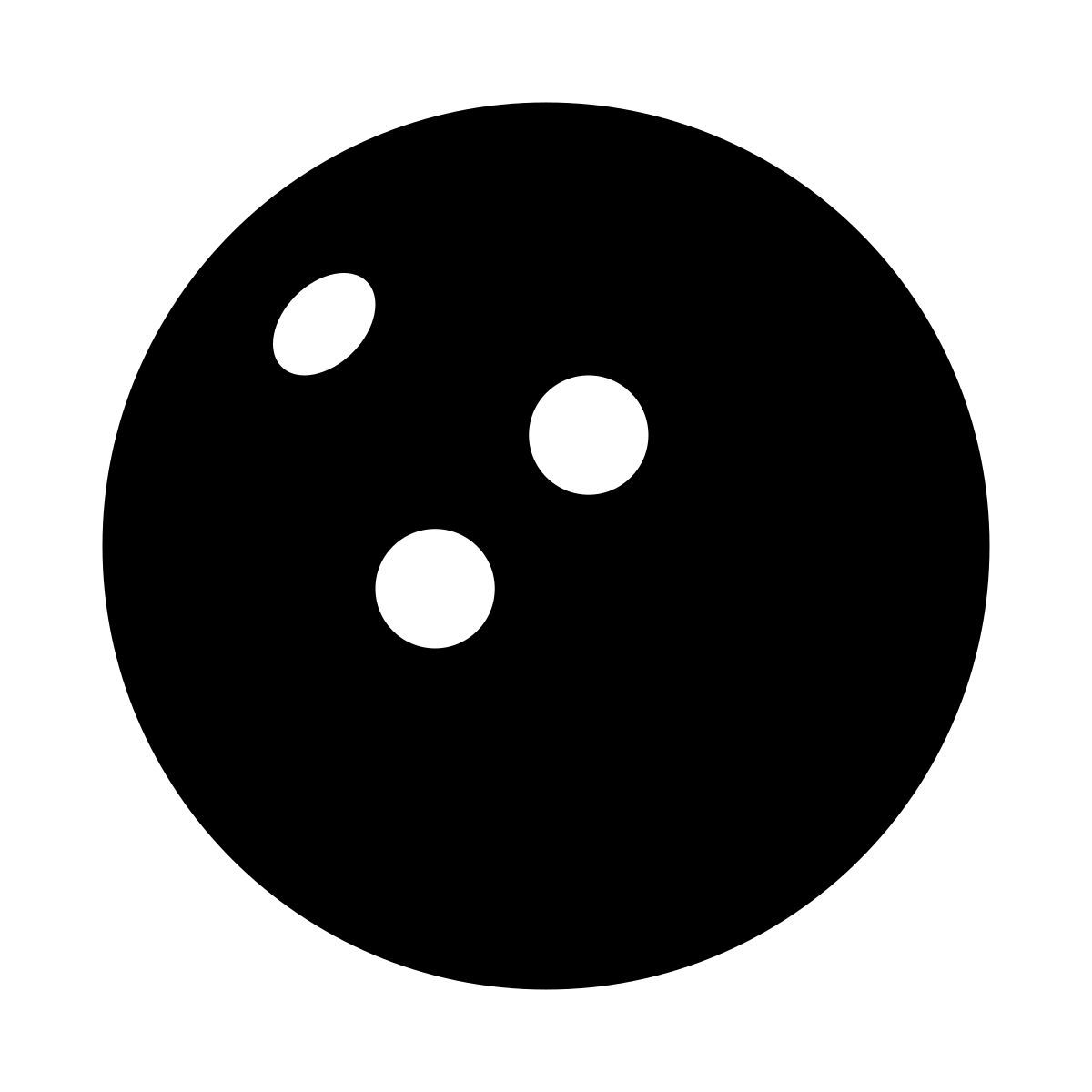glyph neue style bowling ball icon