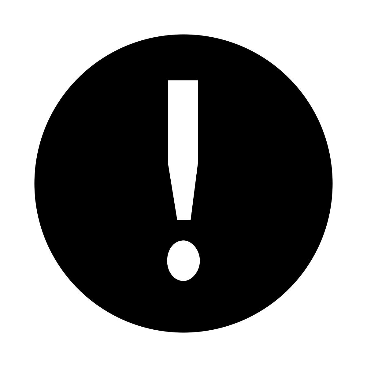 glyph neue style attention icon