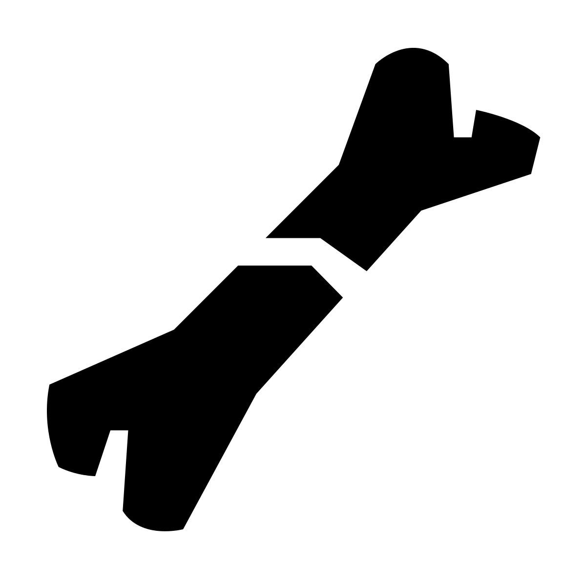 glyph neue style broken bone icon