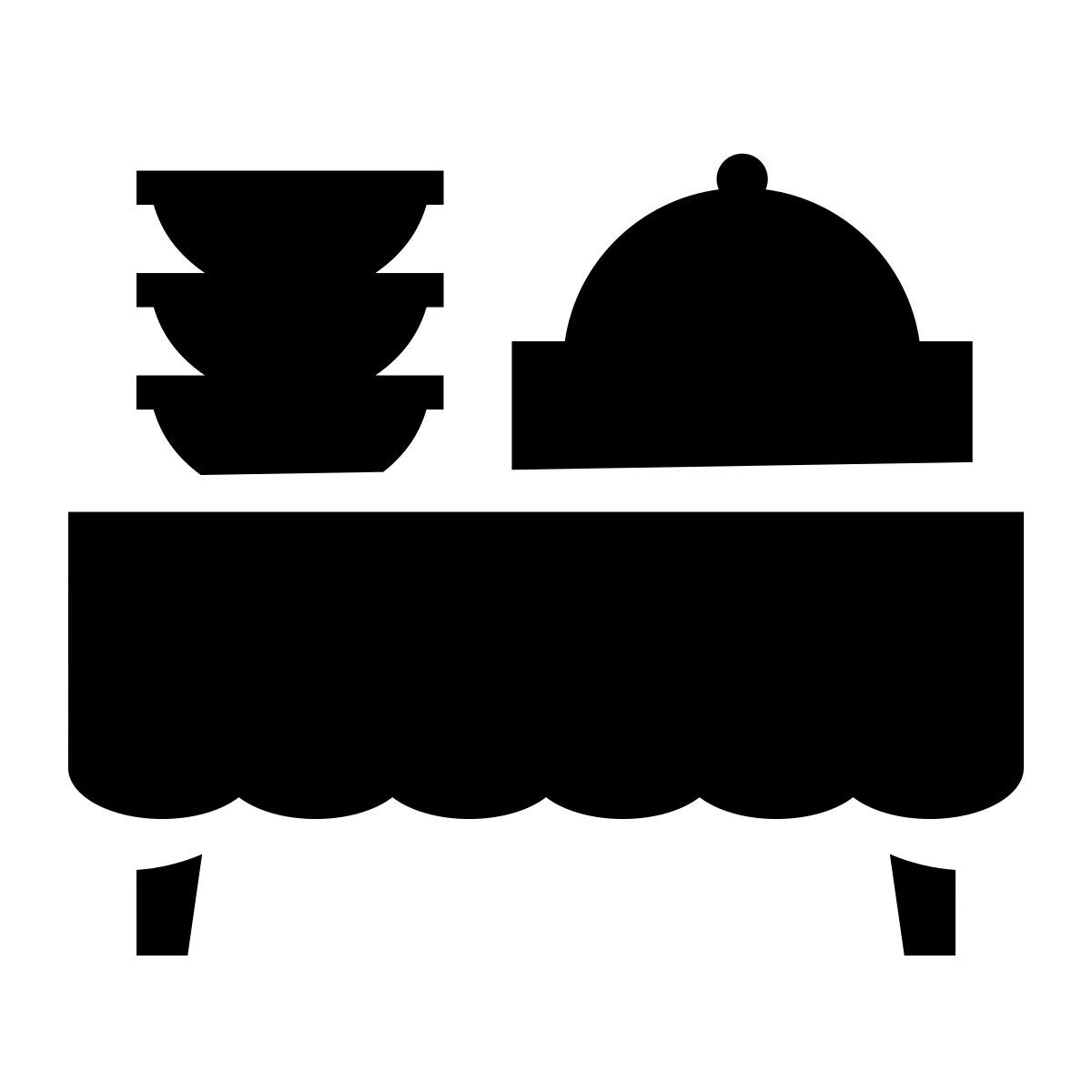 glyph neue style frühstücksbüffet icon