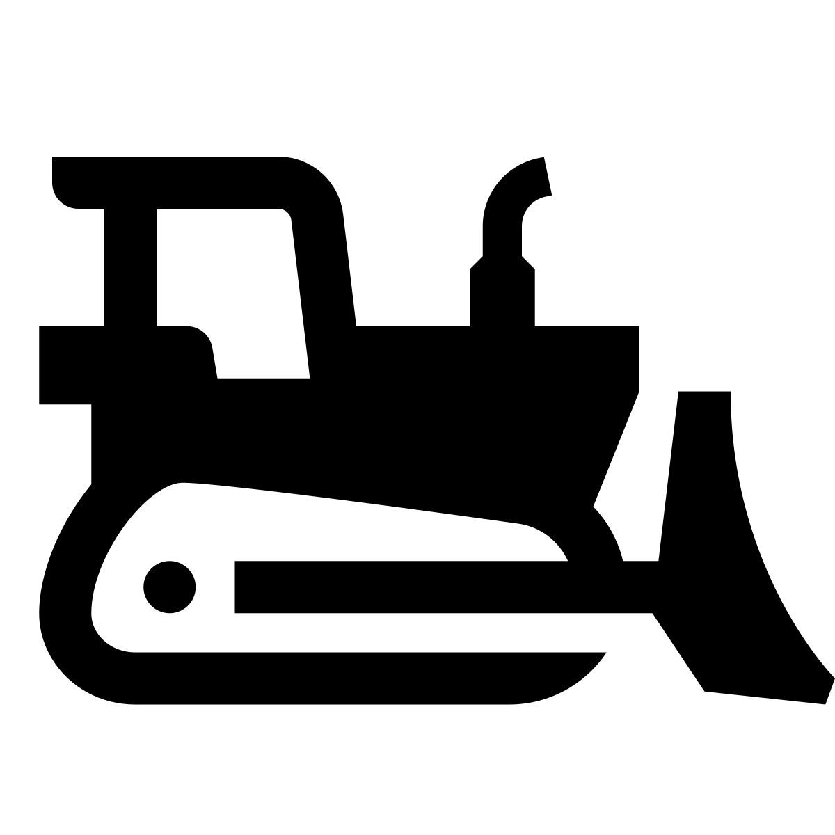 glyph neue style bulldozer icon