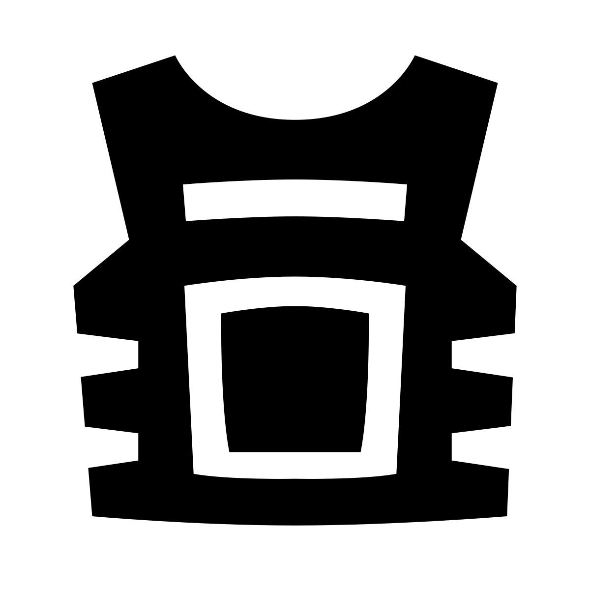 glyph neue style chaleco antibalas icon