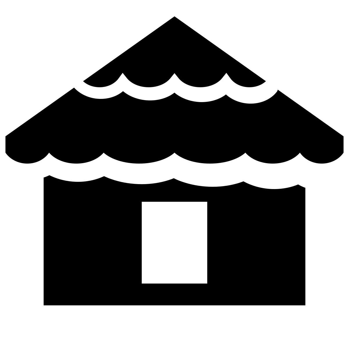 glyph neue style bungalow icon