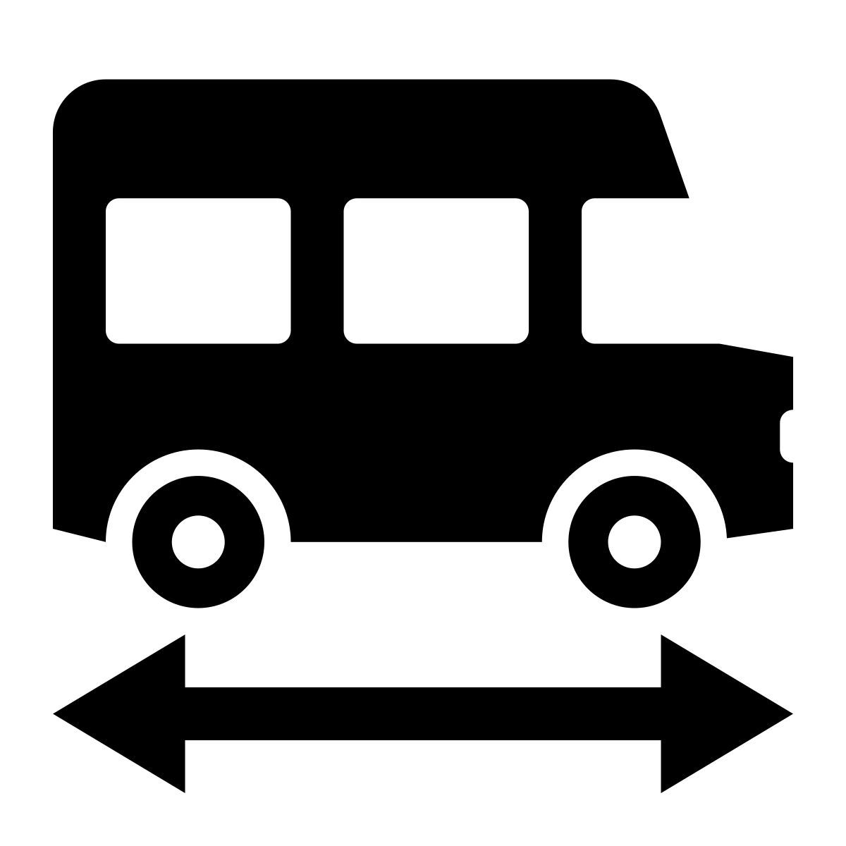 glyph neue style bus length icon