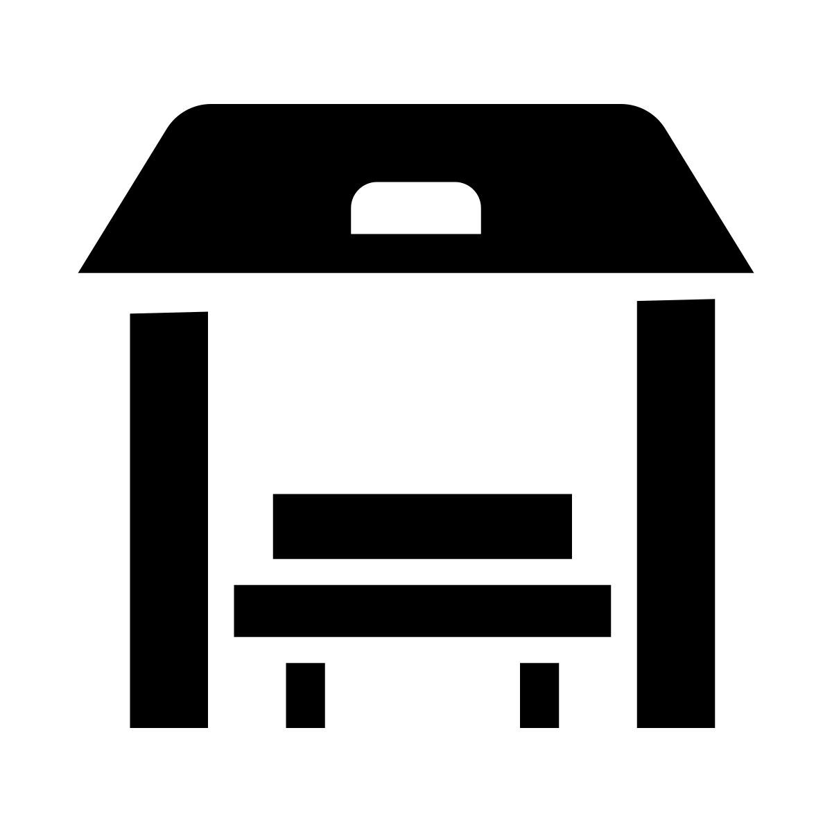 glyph neue style bus stop icon
