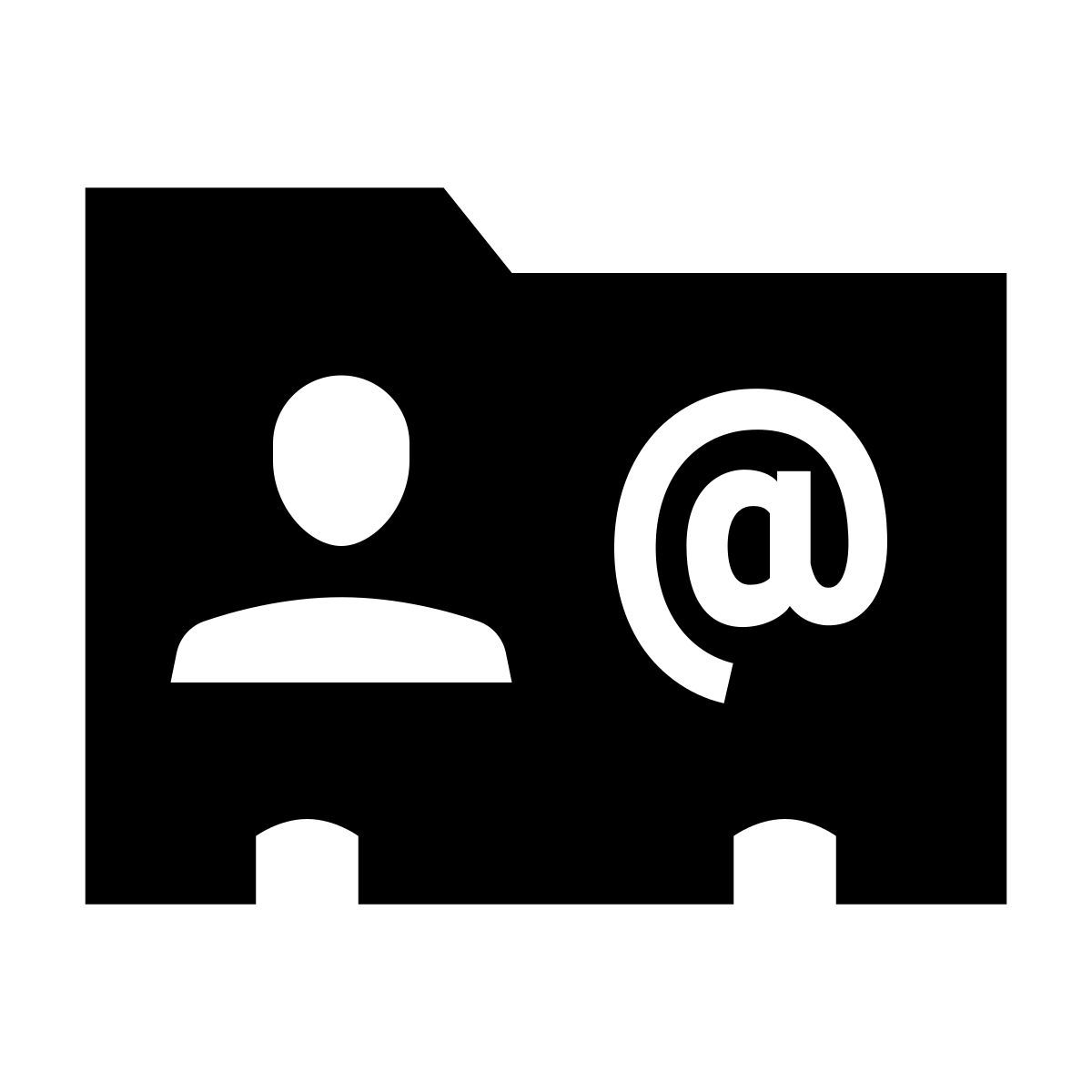 glyph neue style contact details icon