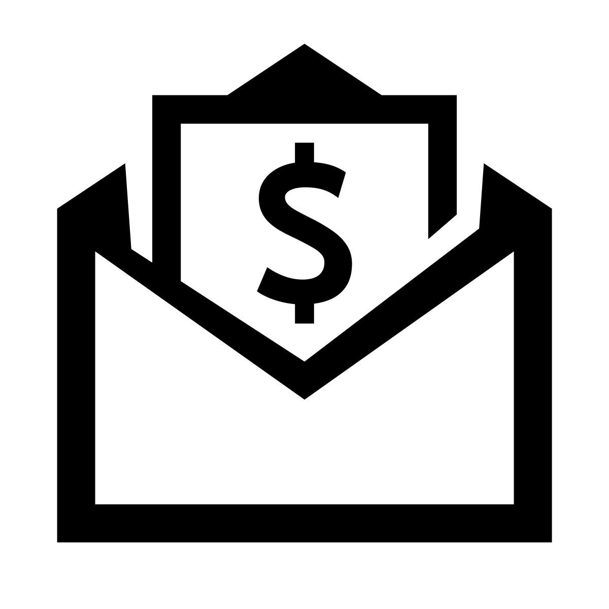 glyph neue style email comercial icon