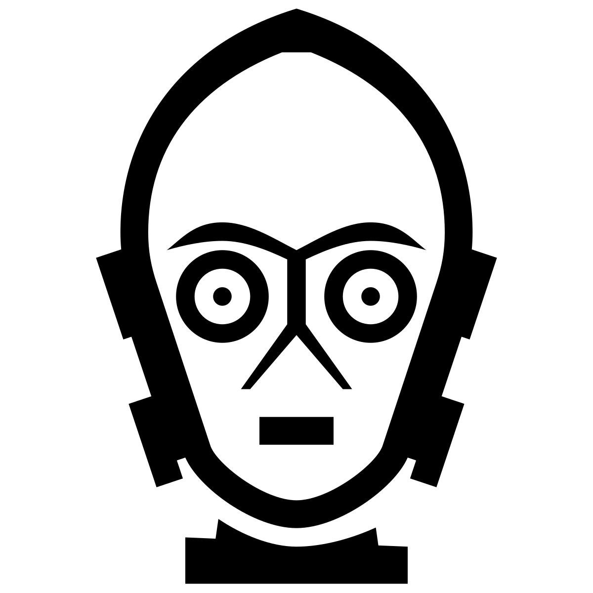 glyph neue style c 3po icon