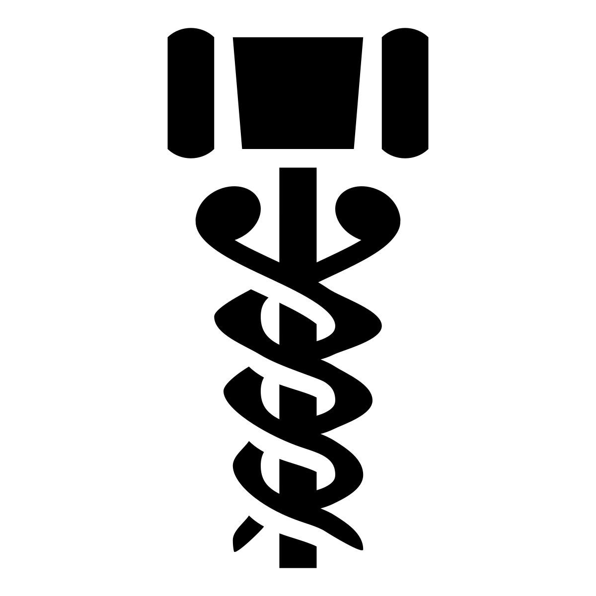 glyph neue style caducée icon