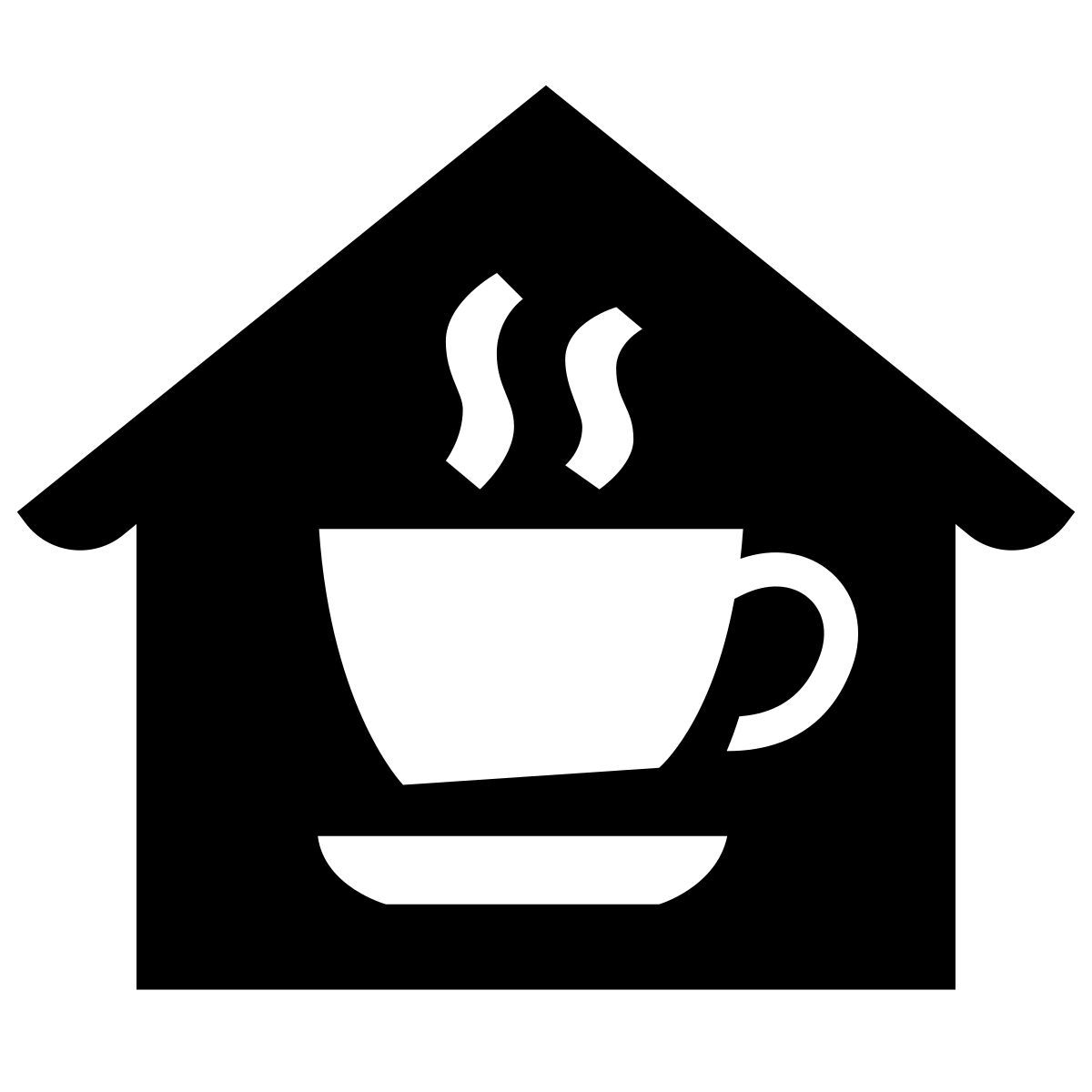 glyph neue style edificio del caffè icon