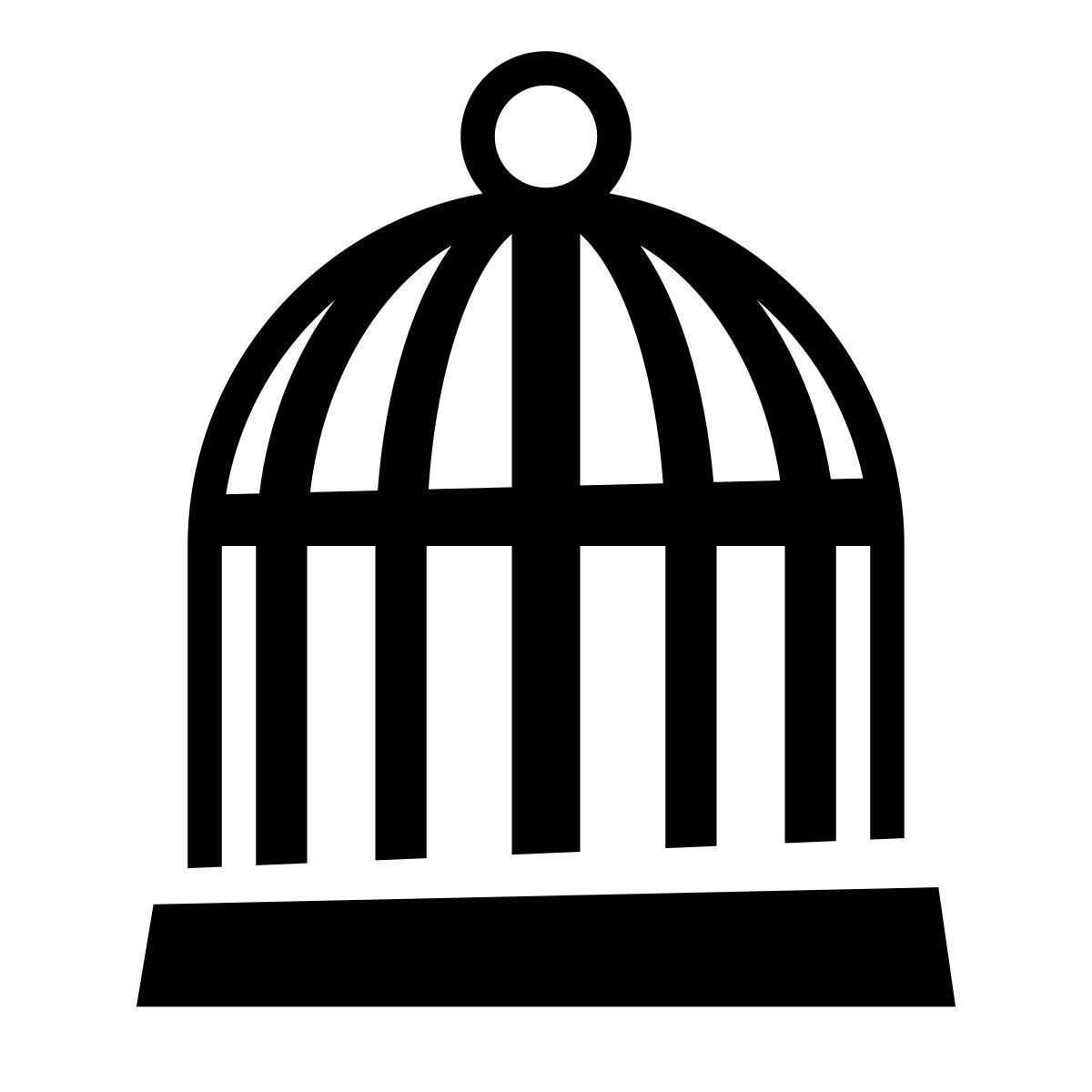 glyph neue style käfig eines vogels icon