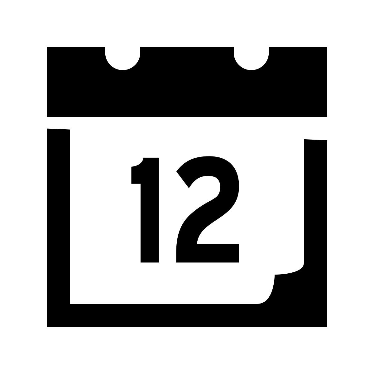 glyph neue style 日历12 icon