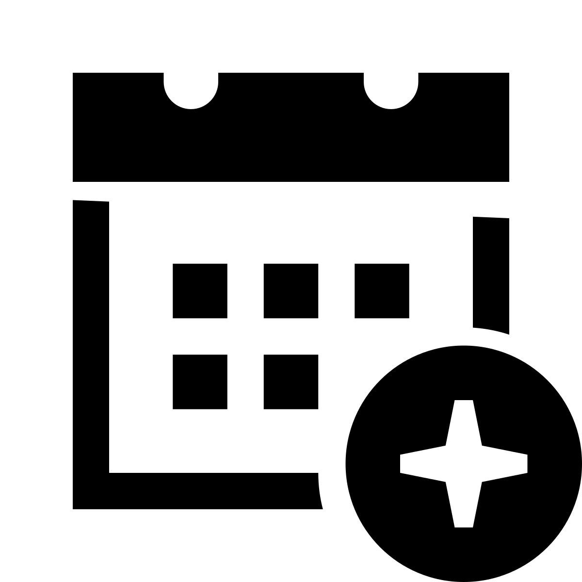 glyph neue style calendar plus icon