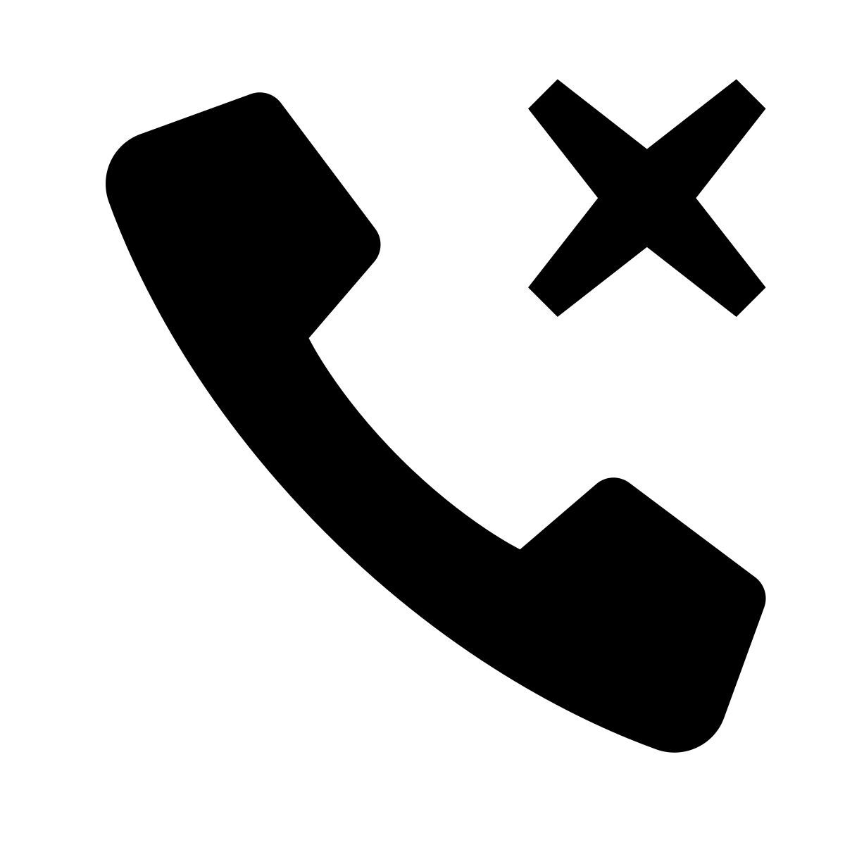 glyph neue style anruf abgebrochen icon