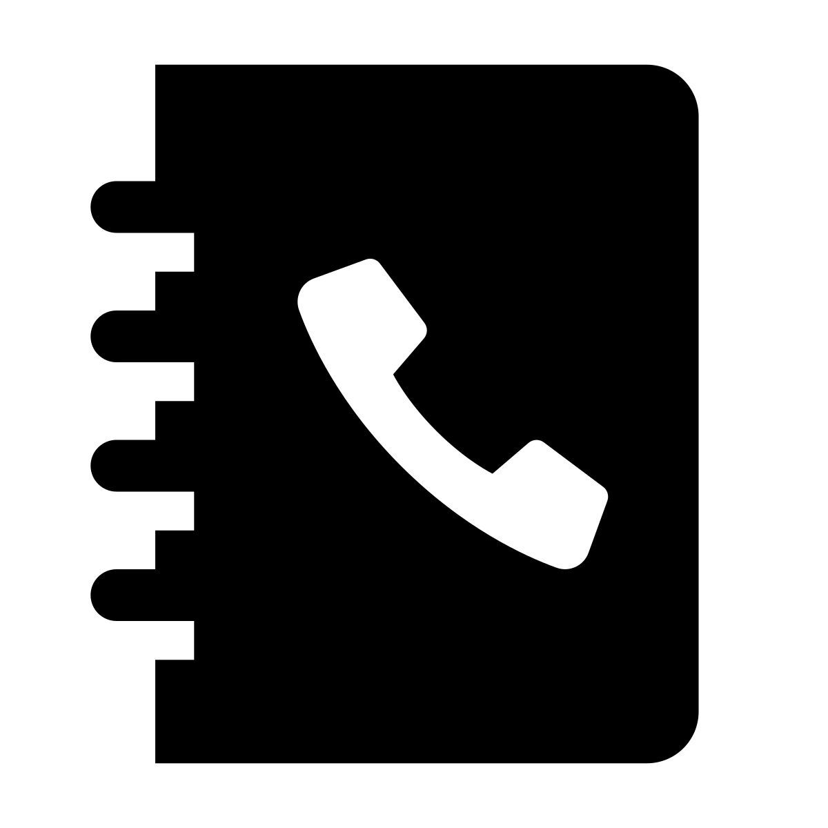 glyph neue style phone directory icon