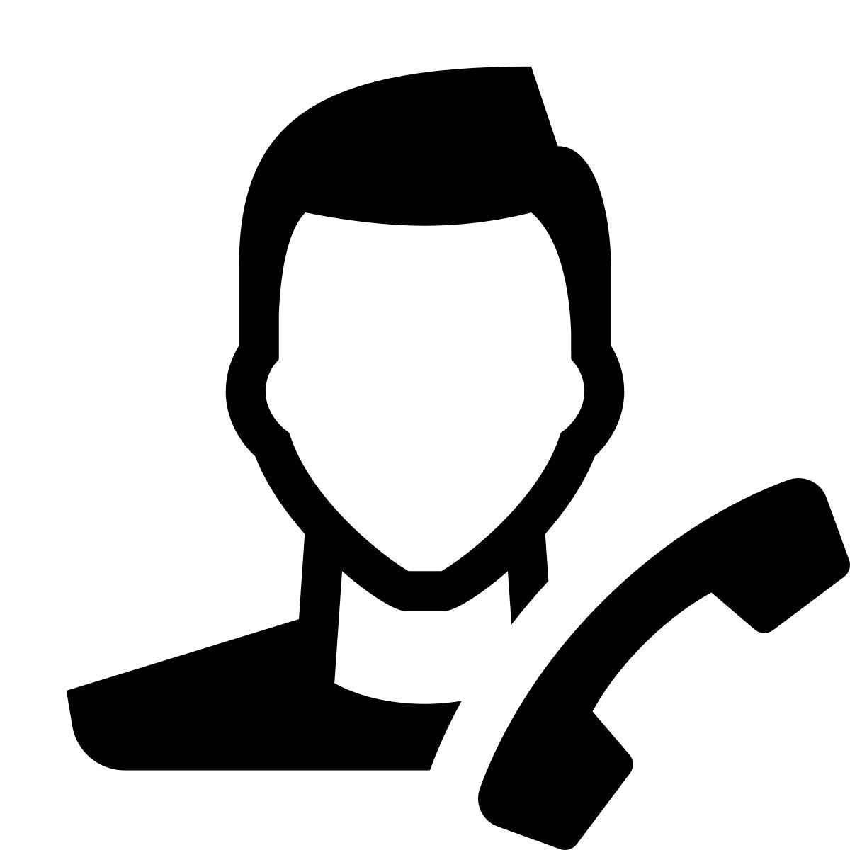 glyph neue style 男性に電話する icon